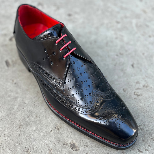 "Woodstock" Hendrix Brogue Black Polished