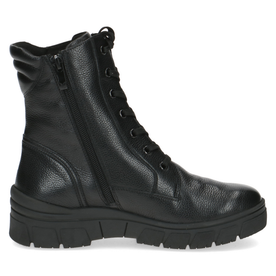 Caprice Black Nappa Lace up ankle boots with Side Zips. Only size 7.5 left.