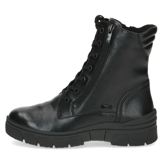 Caprice Black Nappa Lace up ankle boots with Side Zips. Only size 7.5 left.