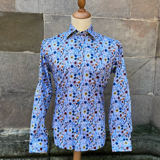 White Botanical Floral Print Shirt - CP6997