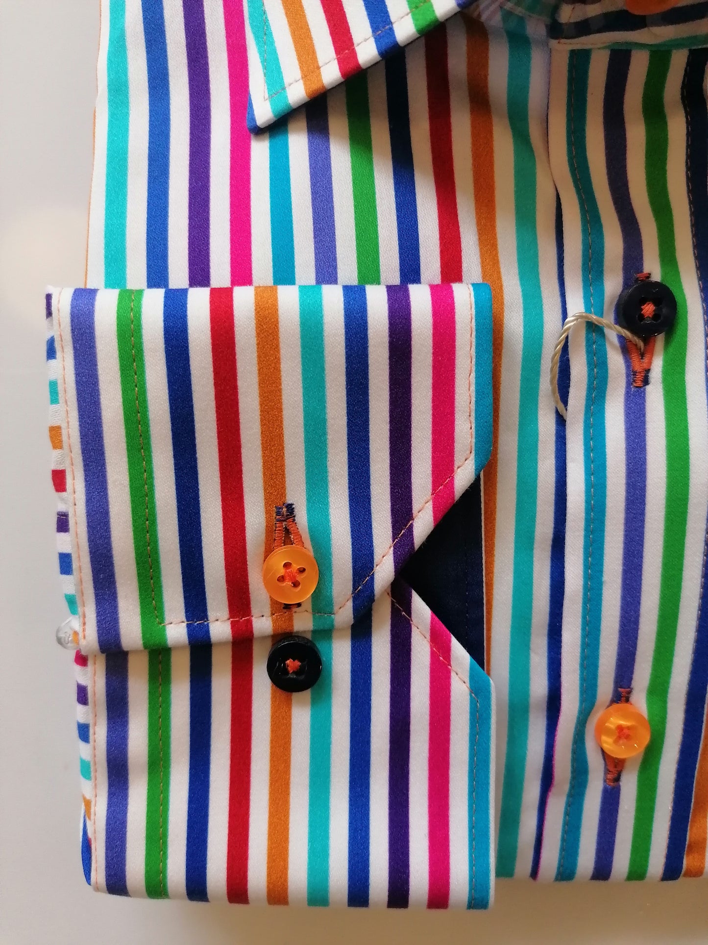 Stripe Royal Multi Coloured Print shirt