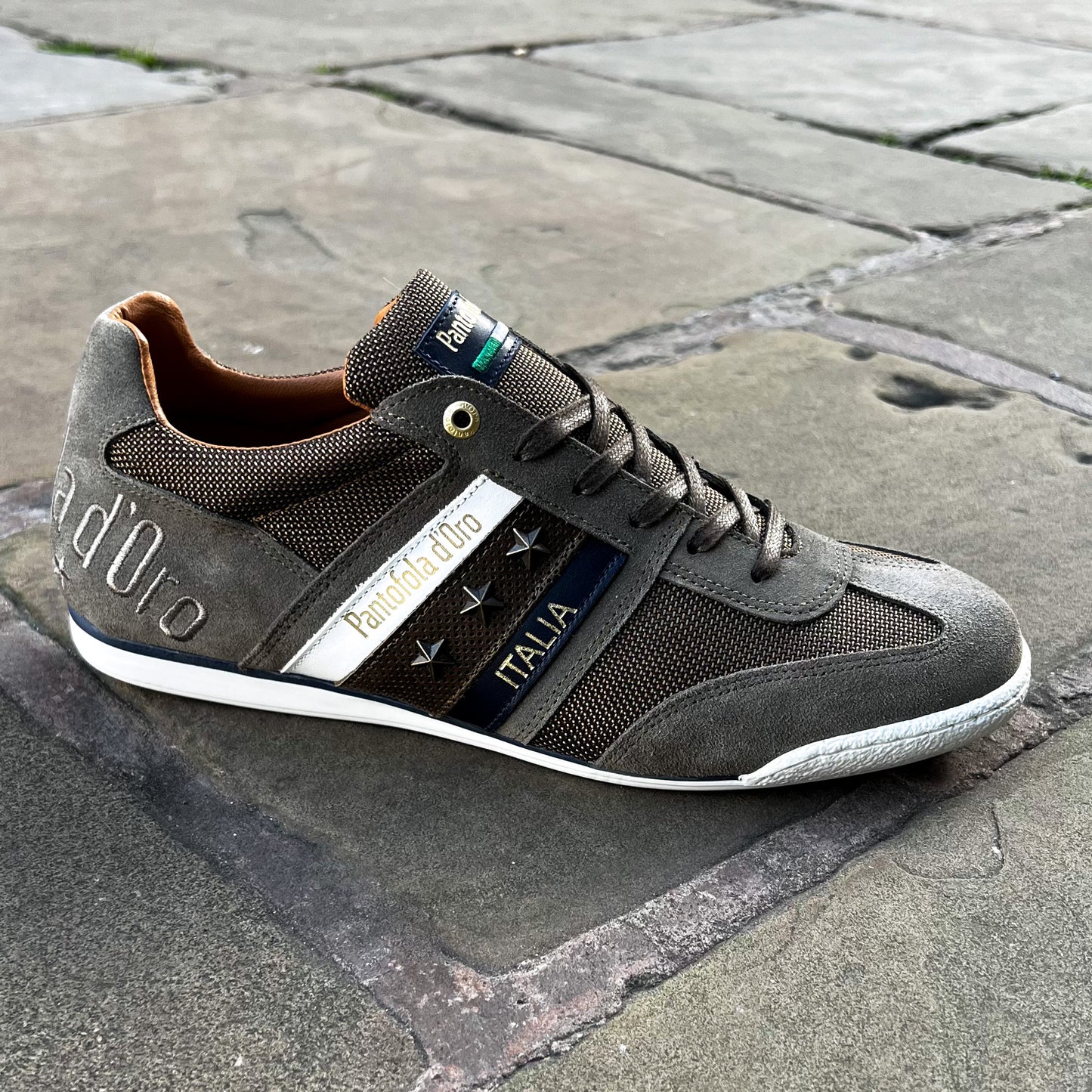 "Imola" Olive Suede Sneaker
