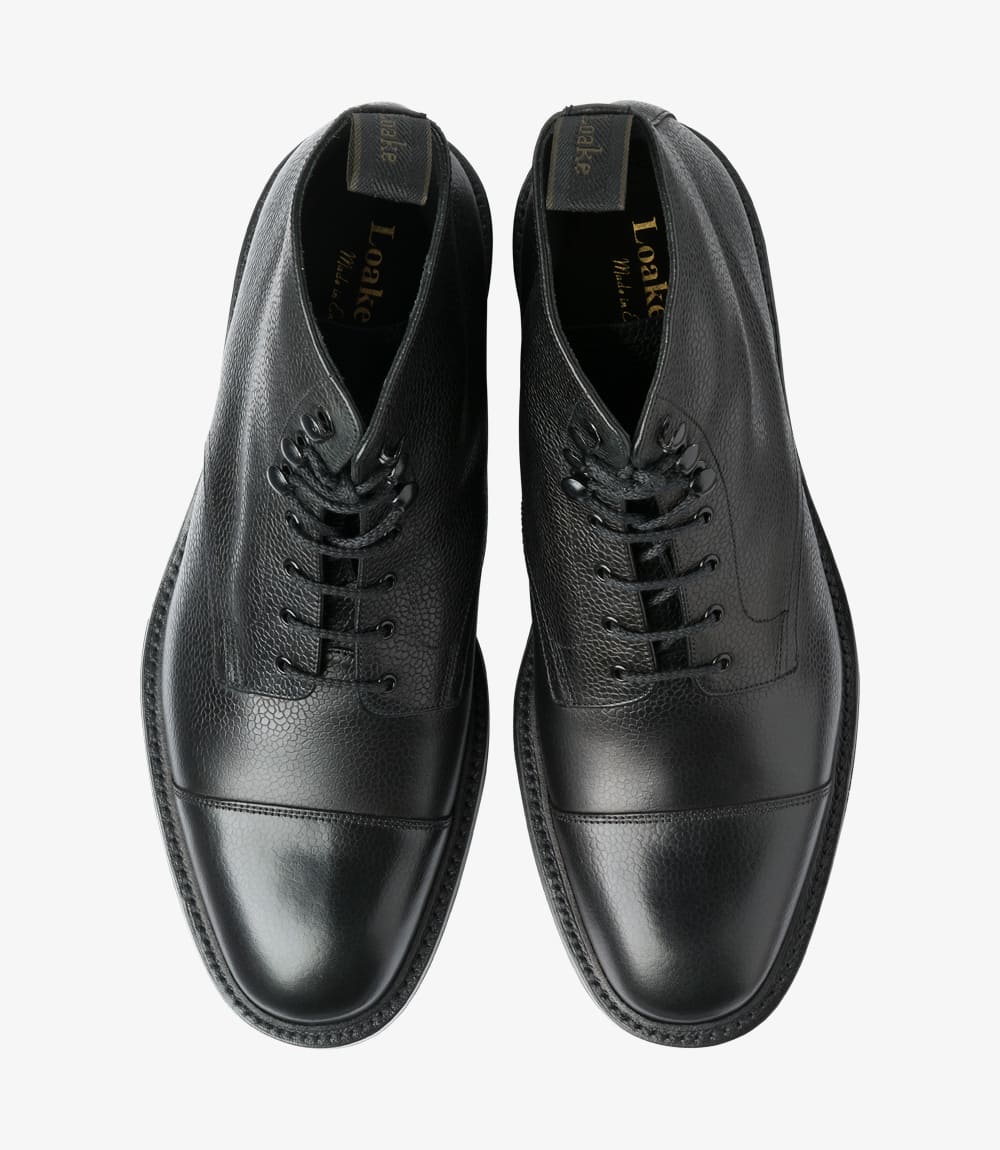 Sedbergh Black Grain Leather Boot