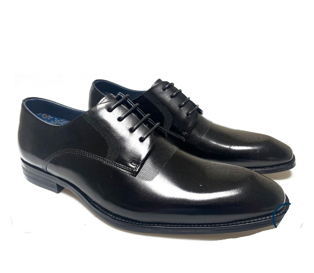 Paolo Vandini Eton Toe Design Black Shoe