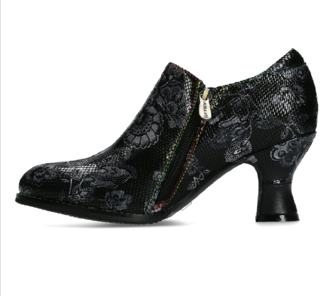 Laura Vita Gicgaso 02 Black Noir Shoe Boot Mid Heel.