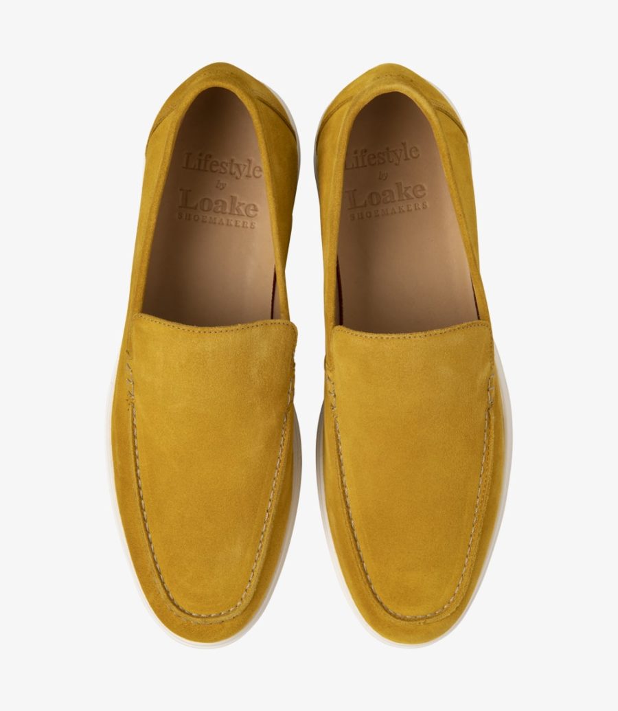Loake Tuscany Suede Loafer Sunset Yellow