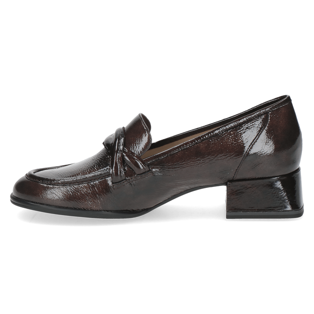 Caprice Bordeaux Naplak Patent Leather Heel Loafer Only size 4 left