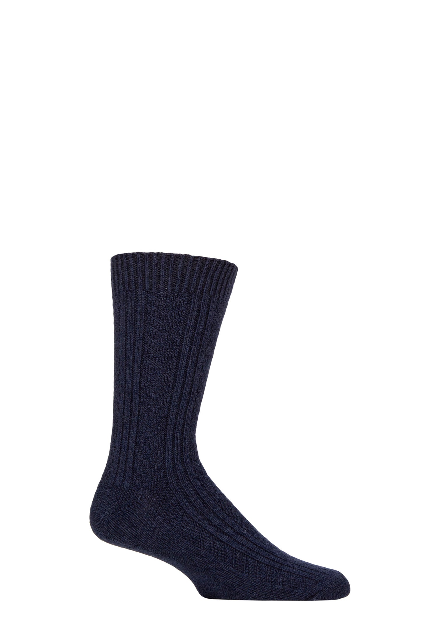 Glenmuir 1891 Cashmere & Merino Wool Blend Socks Navy.