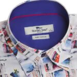 Men's Screen Shot White Short Sleeve Shirt