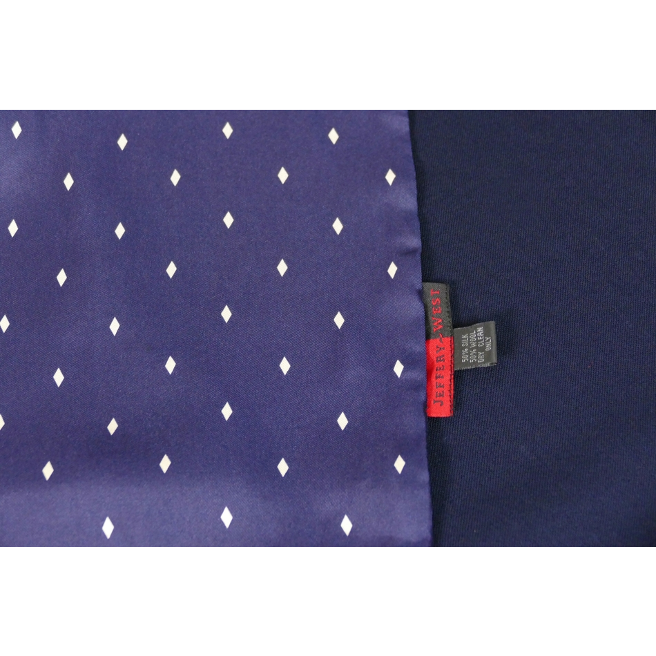 Jeffery West The Jewel Navy Silk Scarf