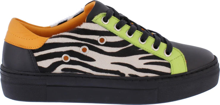 Adesso Jax Citrus Zebra Leather Trainer