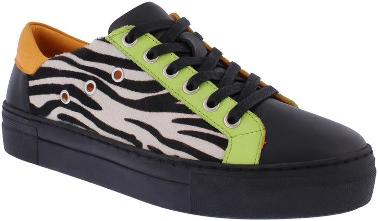 Adesso Jax Citrus Zebra Leather Trainer