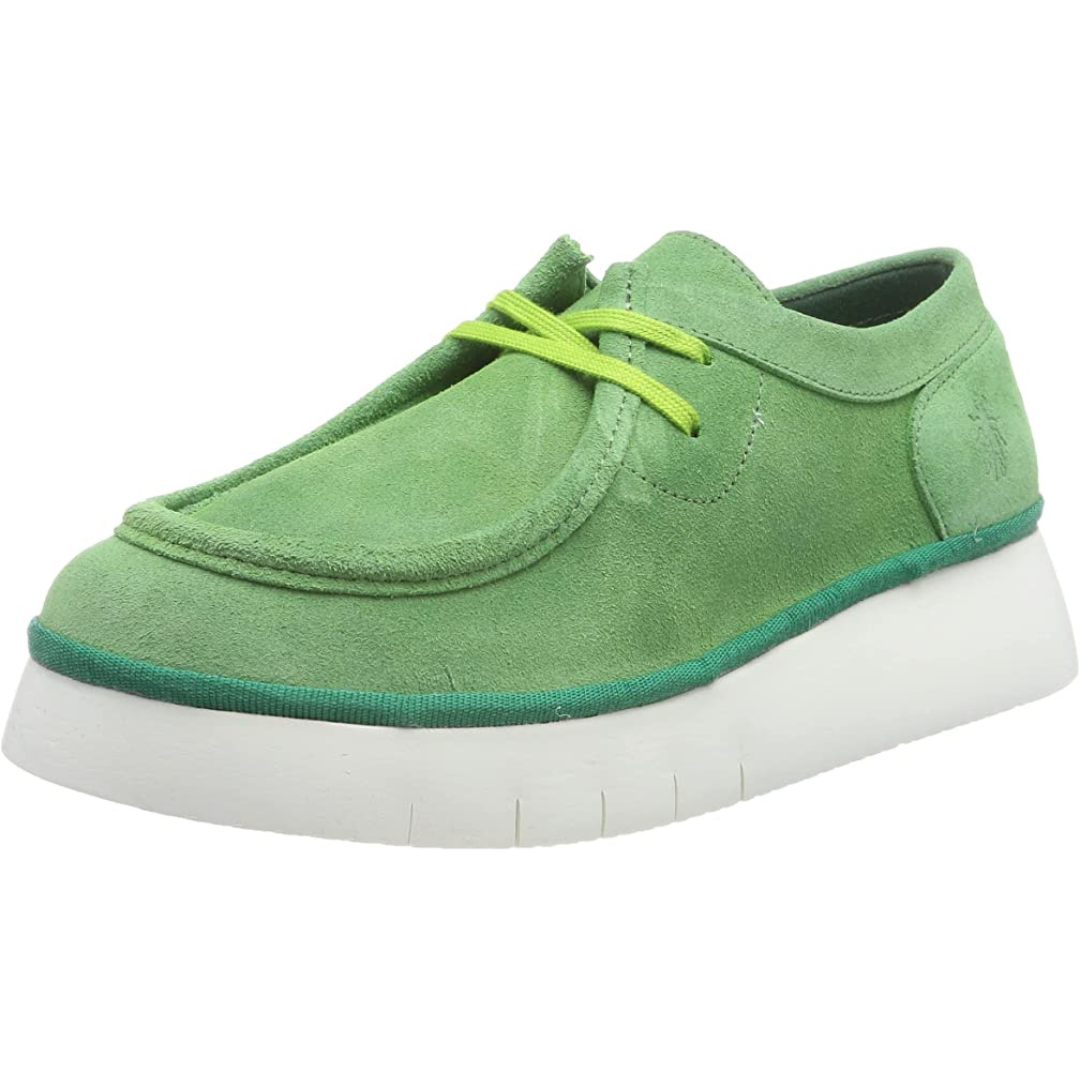 Fly London Ceza437Fly Lime Green Suede Lace Up shoe. Only sizes 4 and 5 left.