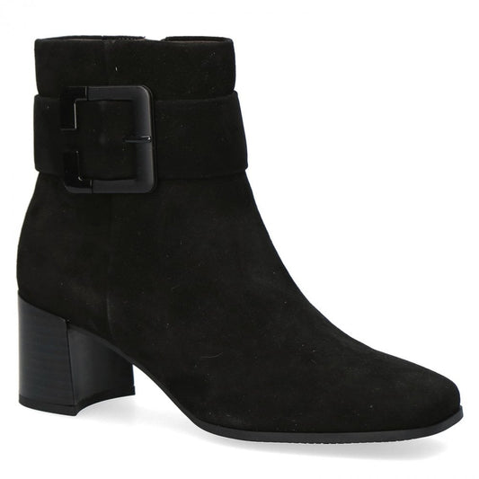Black Suede Heel Ankle Boot. Only sizes 7.5 left.