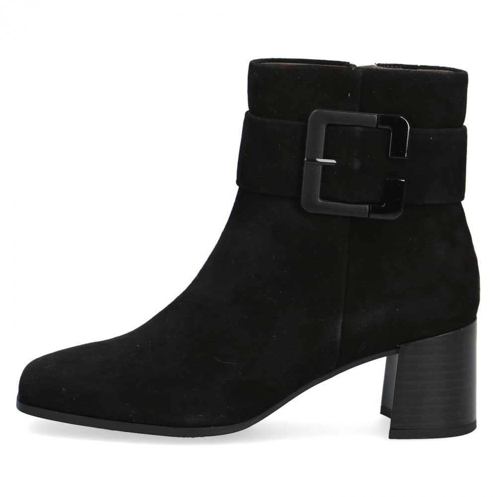 Black Suede Heel Ankle Boot. Only sizes 7.5 left.