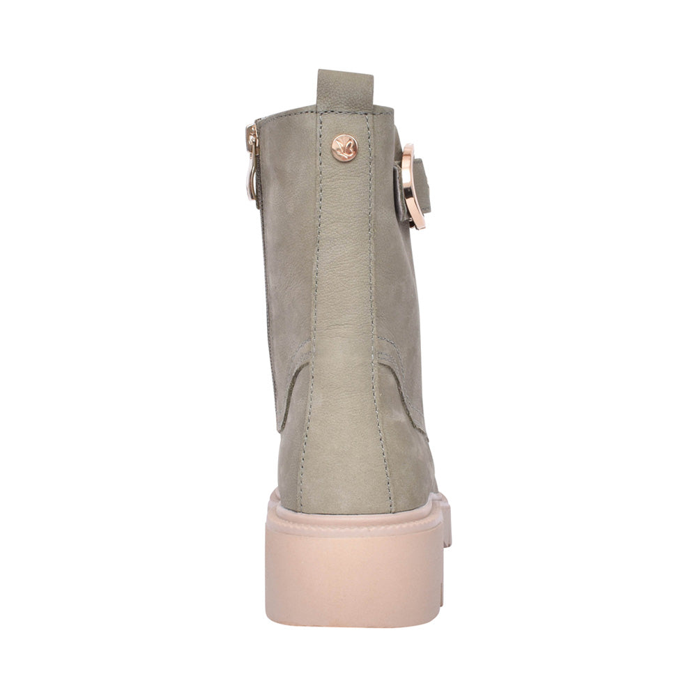 Caprice Khaki Nubuck Chunky Sole Ankle Boot.  Only size 3.5 left.