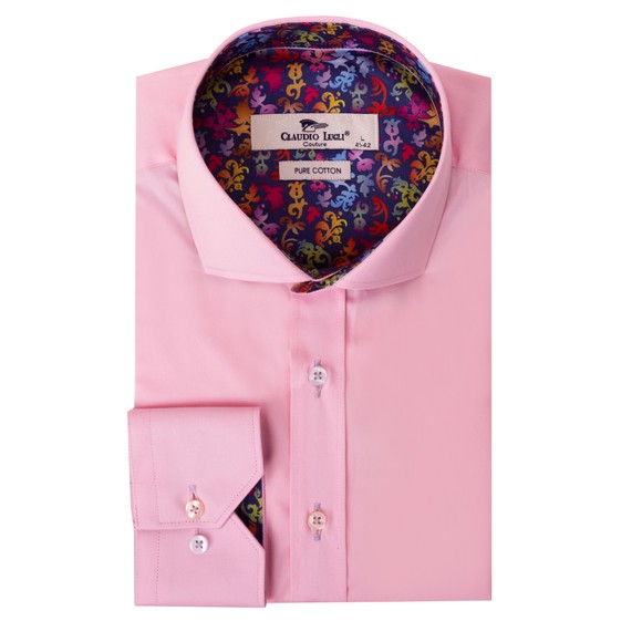 Detail Signature Plain Pink Shirt