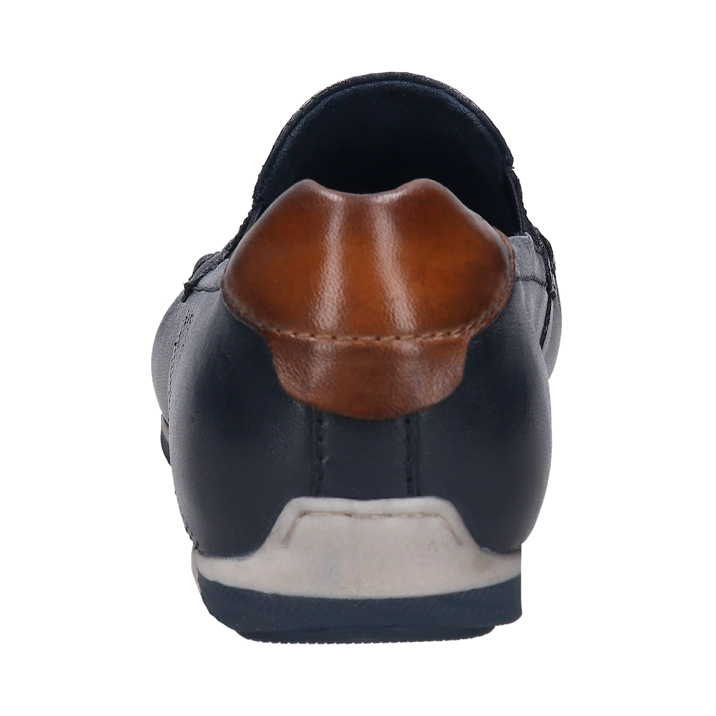 Leather Slip On Moccasin Dark Blue
