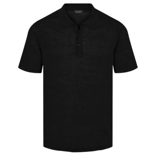 Rico Black Linen Polo Shirt