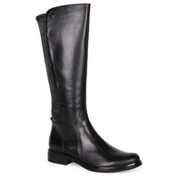 Caprice Long Black Leather Boot.