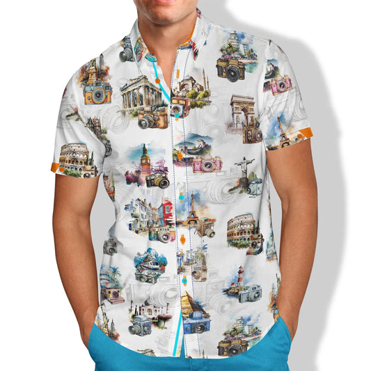 White Global Landmarks Shirt - CP6489