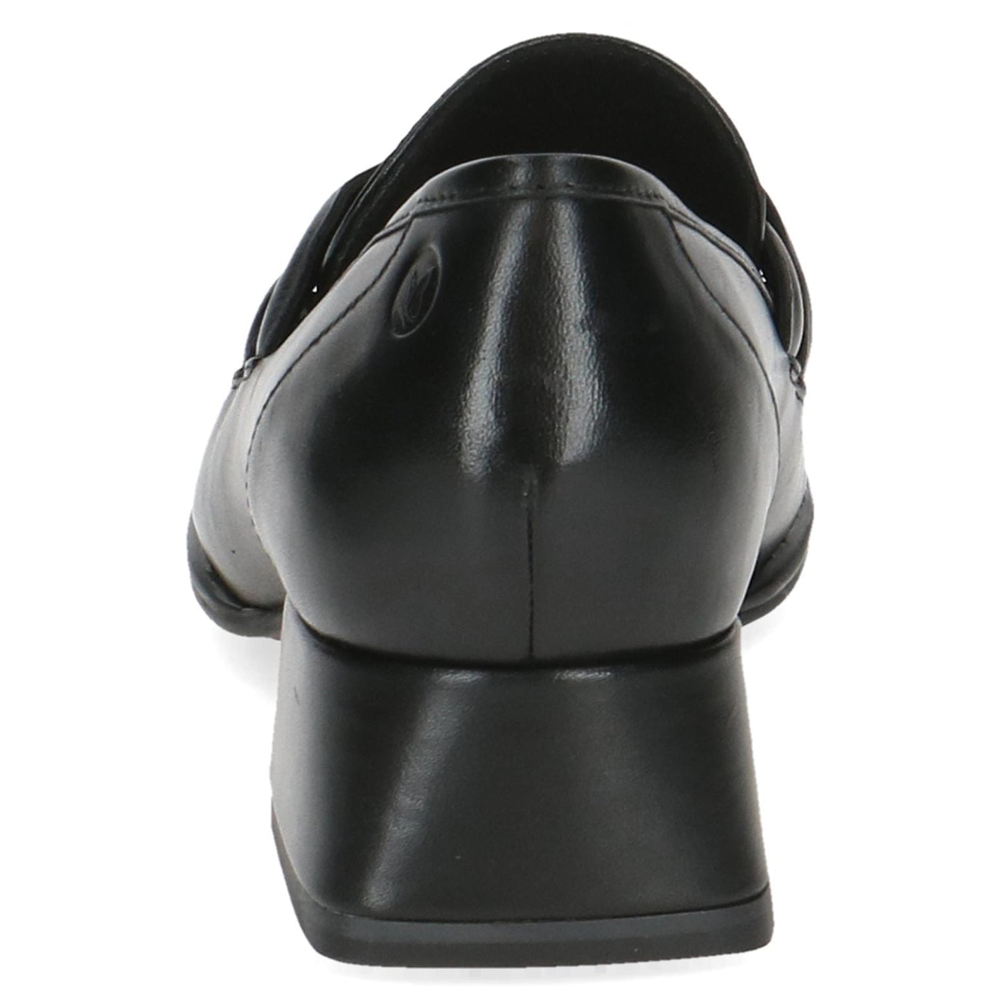 Caprice Black Nappa Leather Heel Loafer