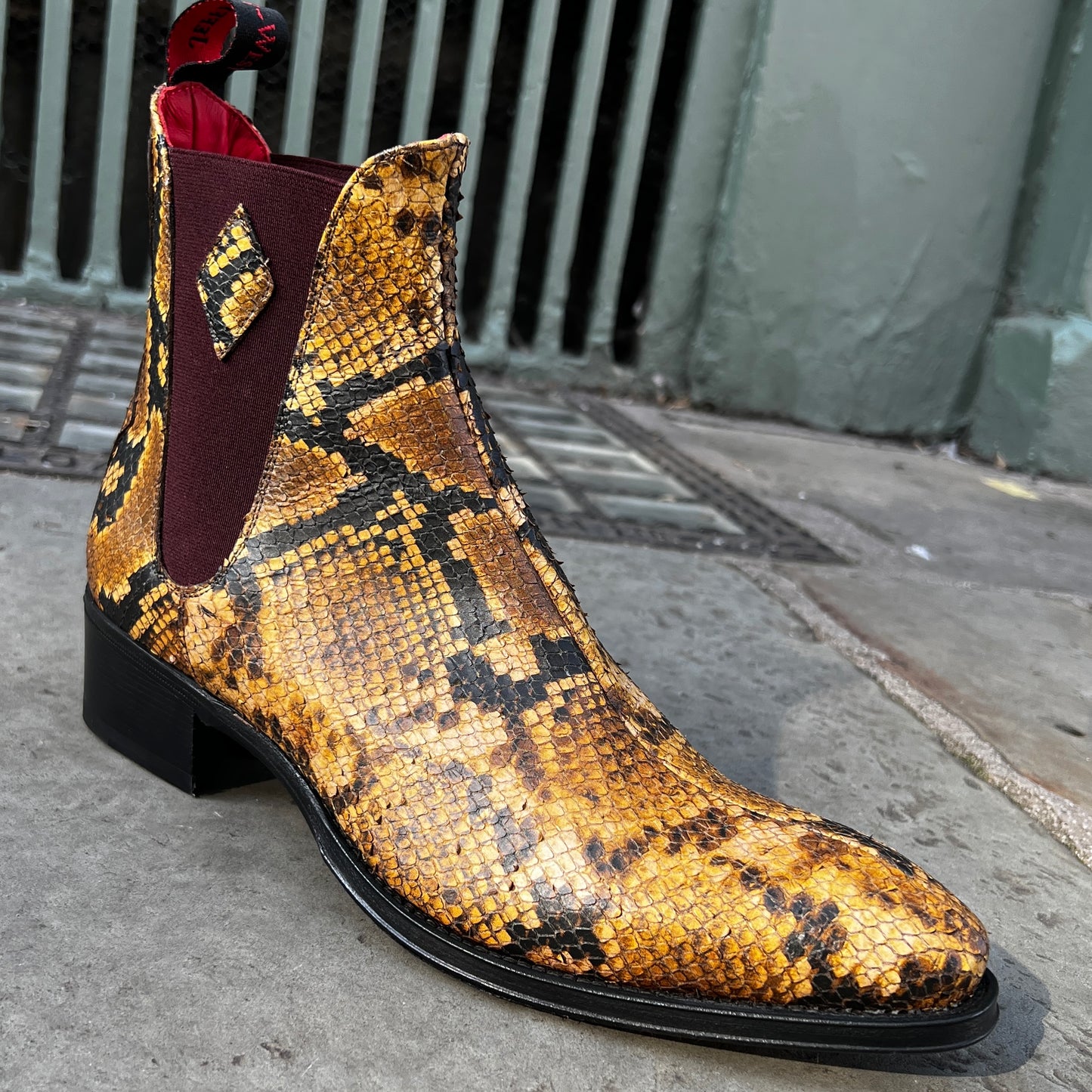 "Pusha" Irwa Kara Yellow Chelsea Boot