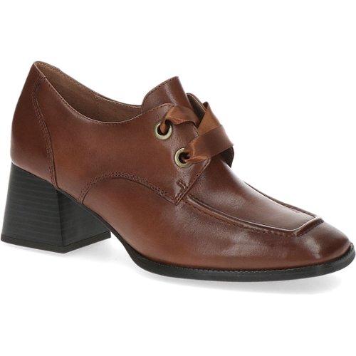 Caprice Cognac Nappa Leather Heeled Lace Up Shoe. Only size 6.5 left.