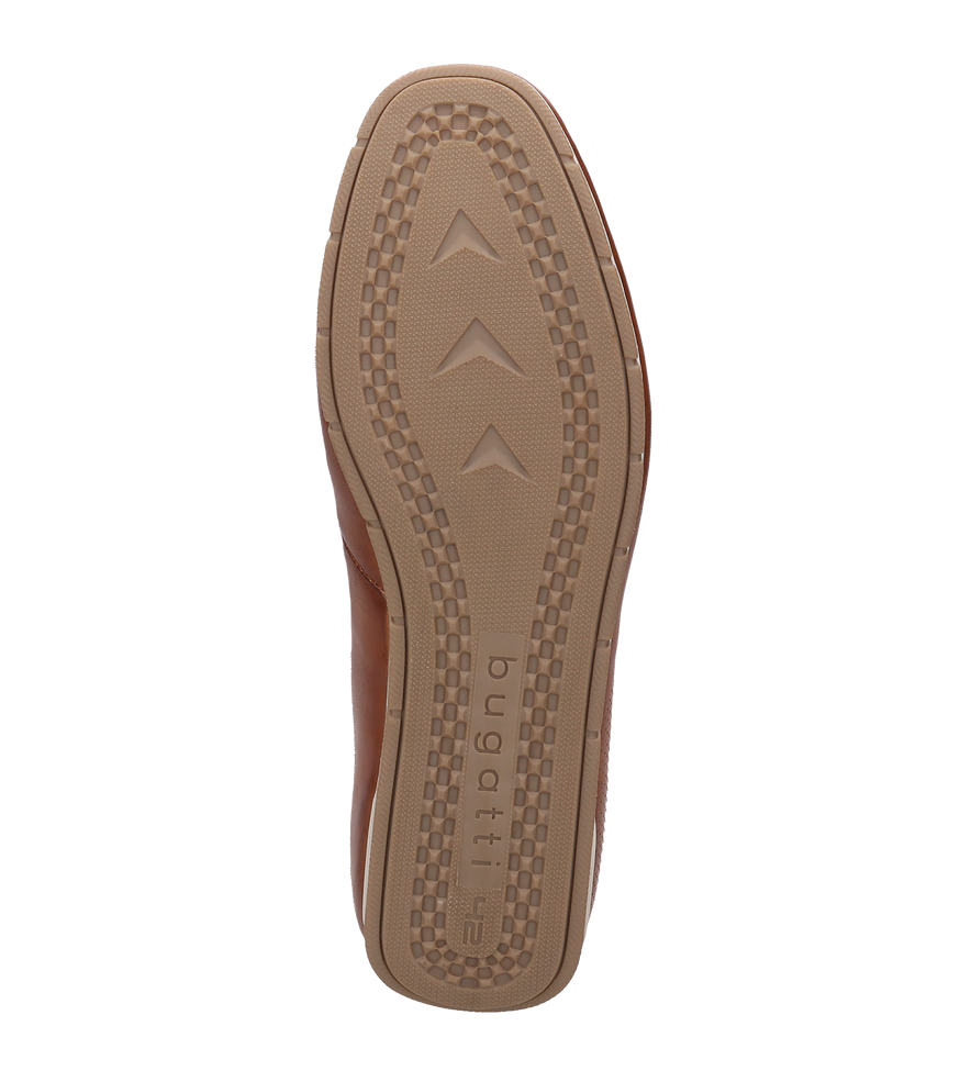 Leather Slip On Moccasin Cognac