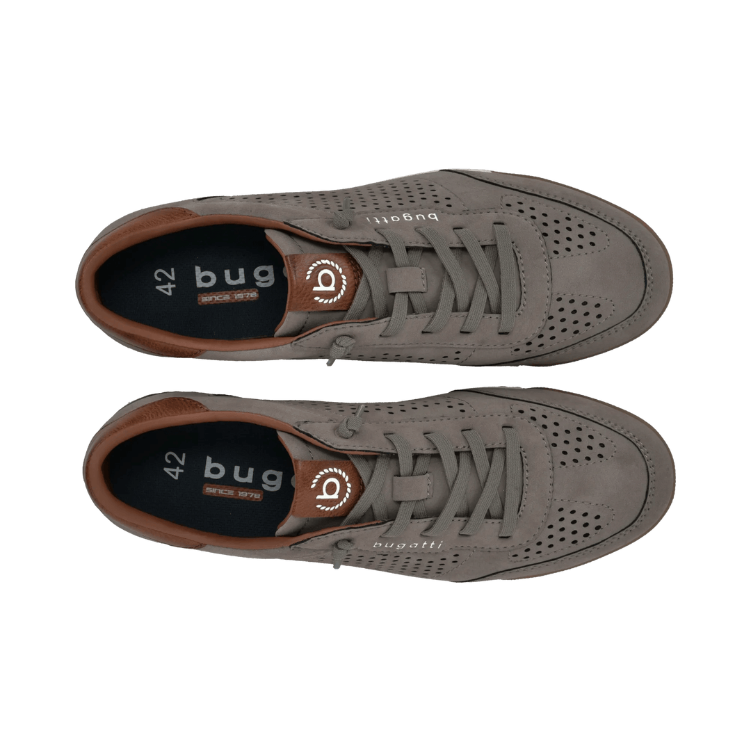 Bugatti Taupe Elasticated Lace Sneaker