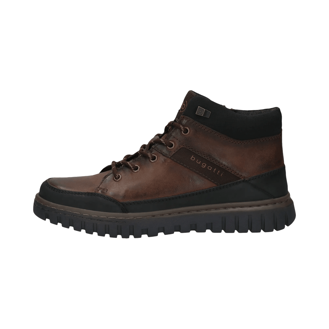 Warne Lace Up Leather Boot Dark Brown