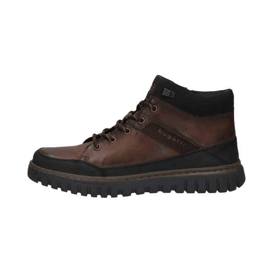 Warne Lace Up Leather Boot Dark Brown