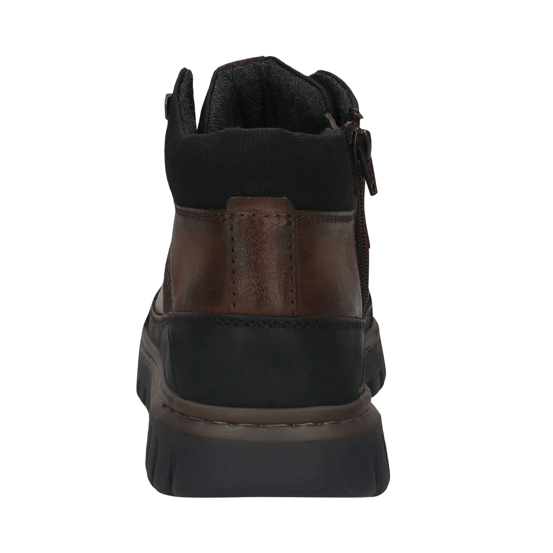 Warne Lace Up Leather Boot Dark Brown