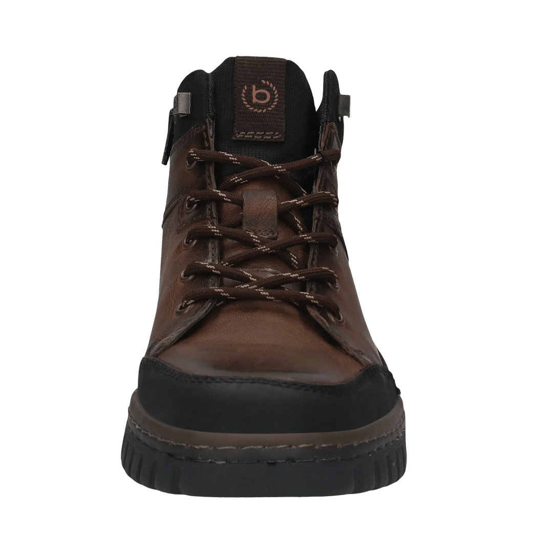 Warne Lace Up Leather Boot Dark Brown