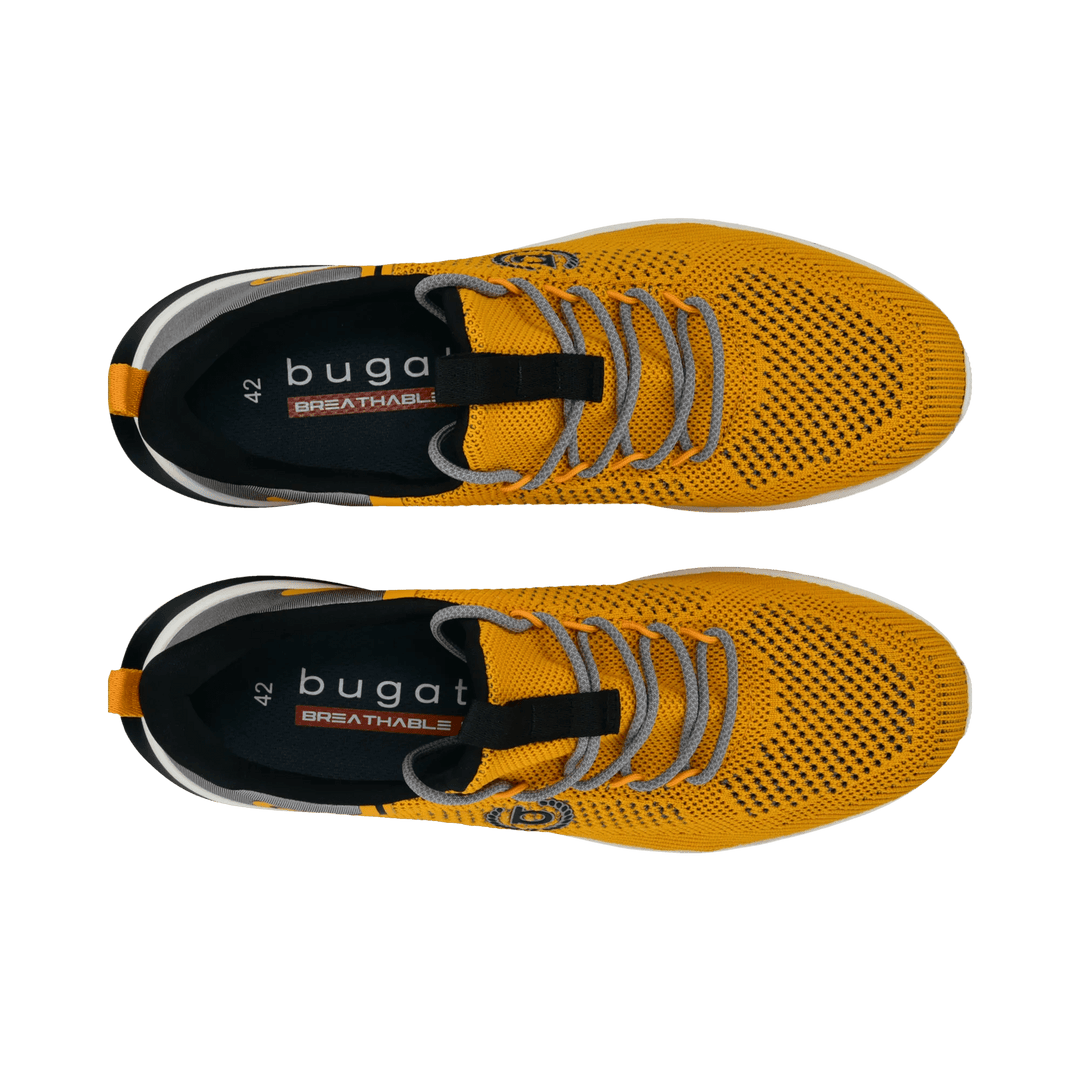 Bugatti Yellow/Grey Elasticated Lace Sneaker