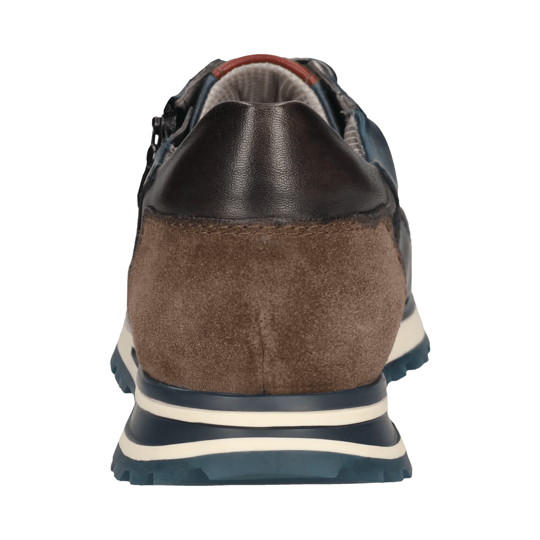 Philip Lace Up Leather Trainer Dark Blue