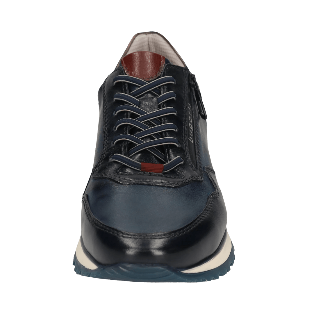 Philip Lace Up Leather Trainer Dark Blue