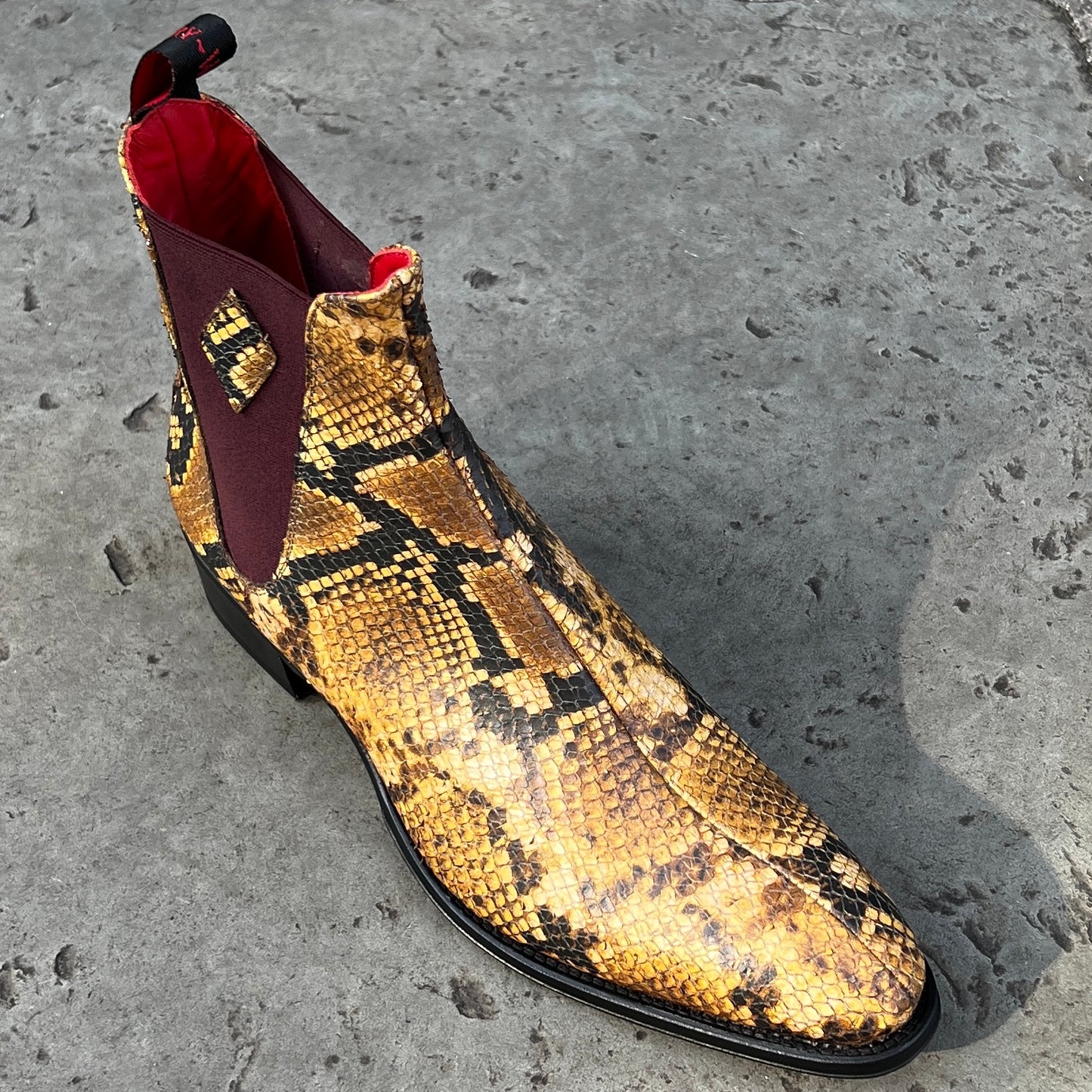 "Pusha" Irwa Kara Yellow Chelsea Boot