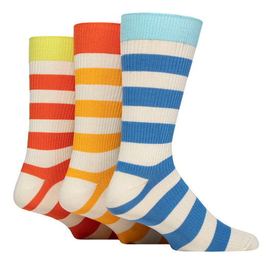 Glenmuir 1891 Bamboo Socks, Cream, blue, Mustard, Green.