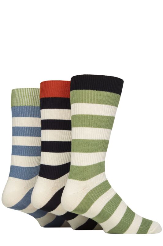 Glenmuir 1891 Bamboo Socks, Cream, Navy, Green, Blue.