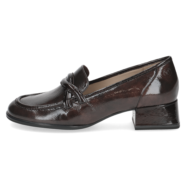 Caprice Bordeaux Naplak Patent Leather Heel Loafer Only size 4 left