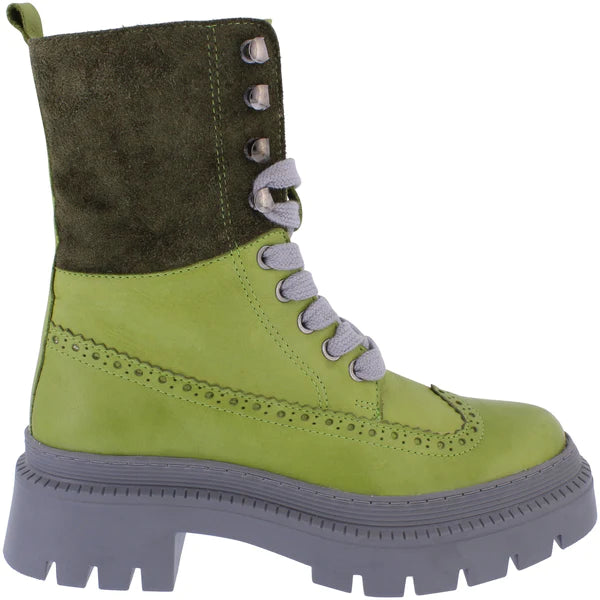 Adesso Bronte Bean Green Lace Up Boot Boot