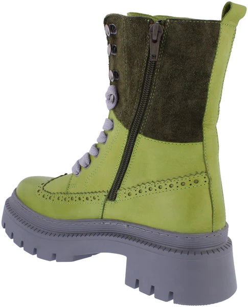 Adesso Bronte Bean Green Lace Up Boot Boot