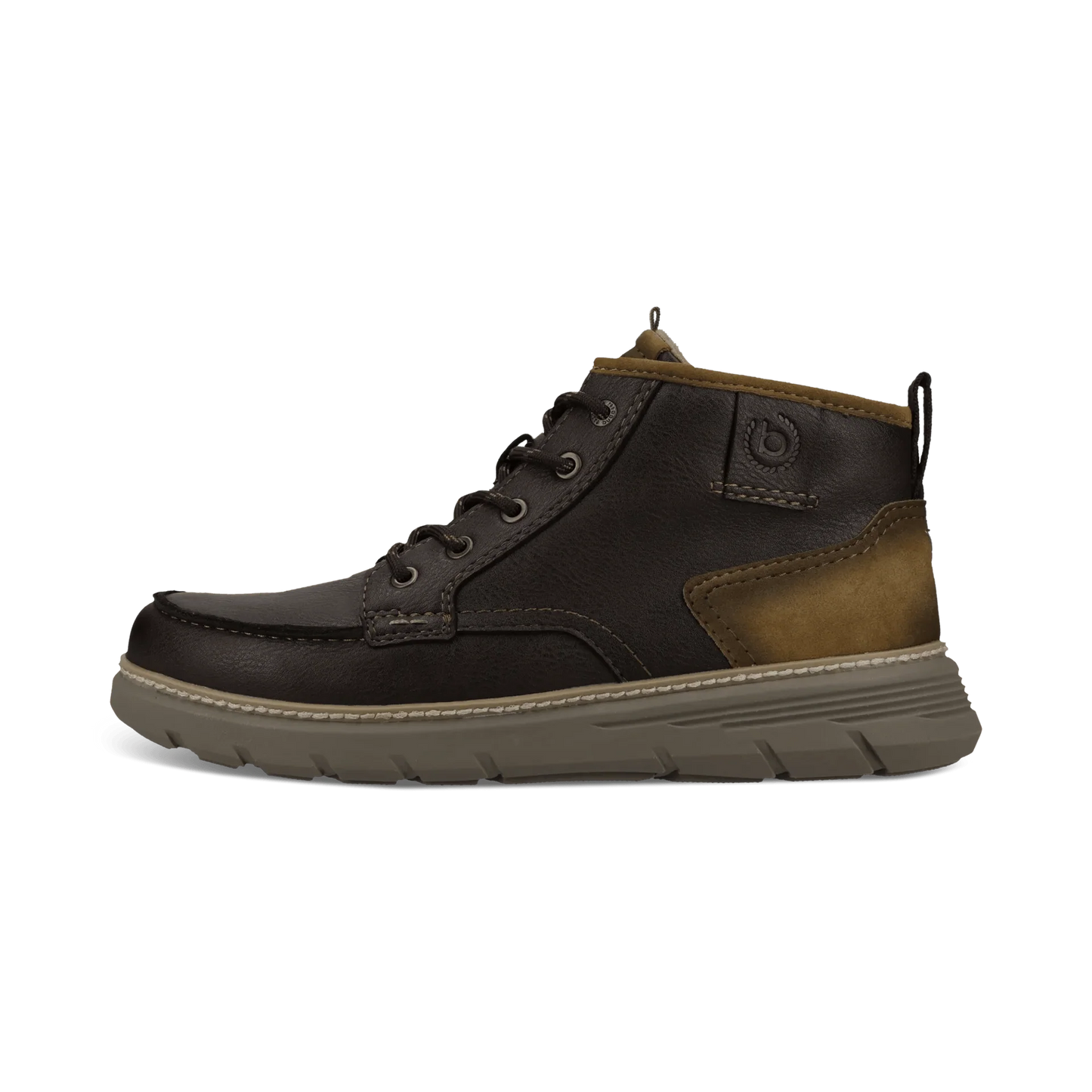 Palau Lace Up Boot Dark Brown with side zip