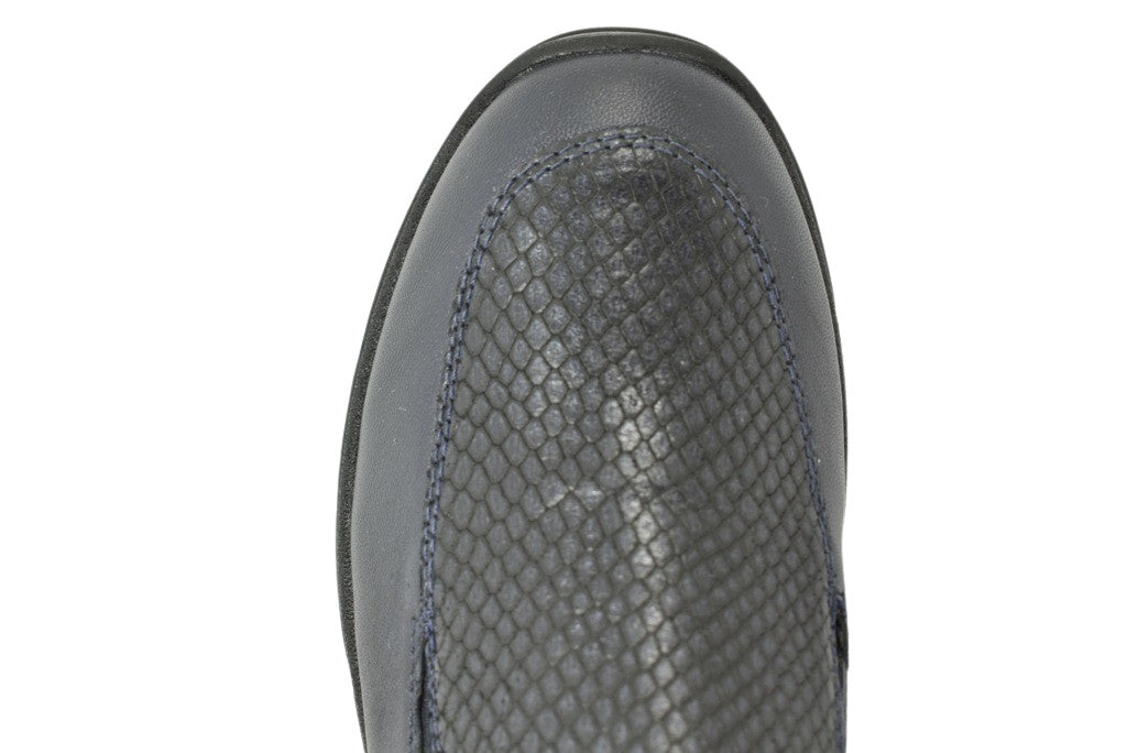 Caprice Navy Ocean Leather Loafer. Only sizes 3.5 and 4 left.