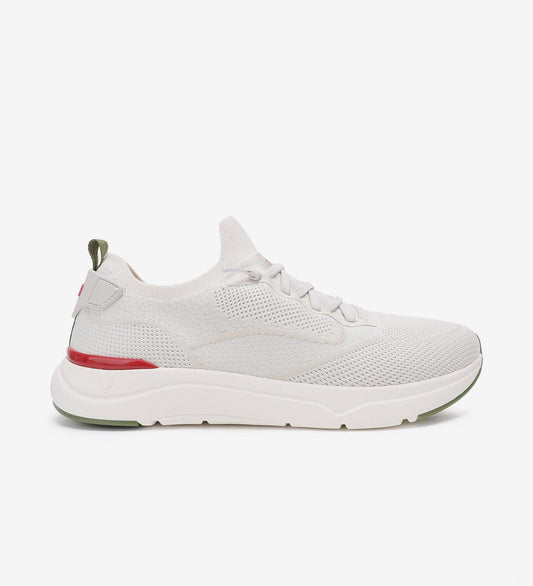 Cue Slip On Knit Canvas Sneaker White