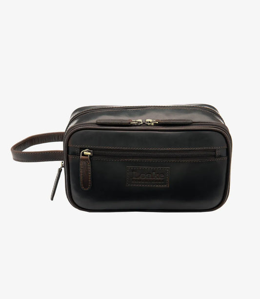 Dartmouth Double Zip Washbag Brown