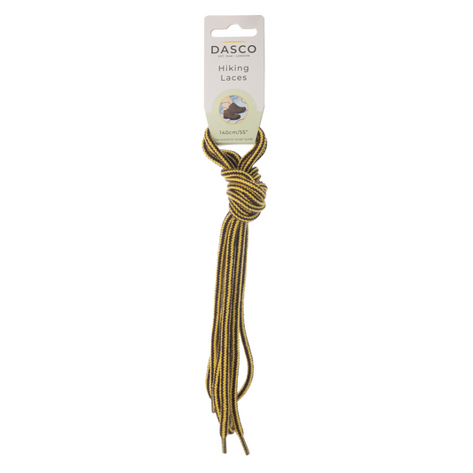 Dasco 140cm Cord Hiking and Walking Boot Laces - Yellow & Black