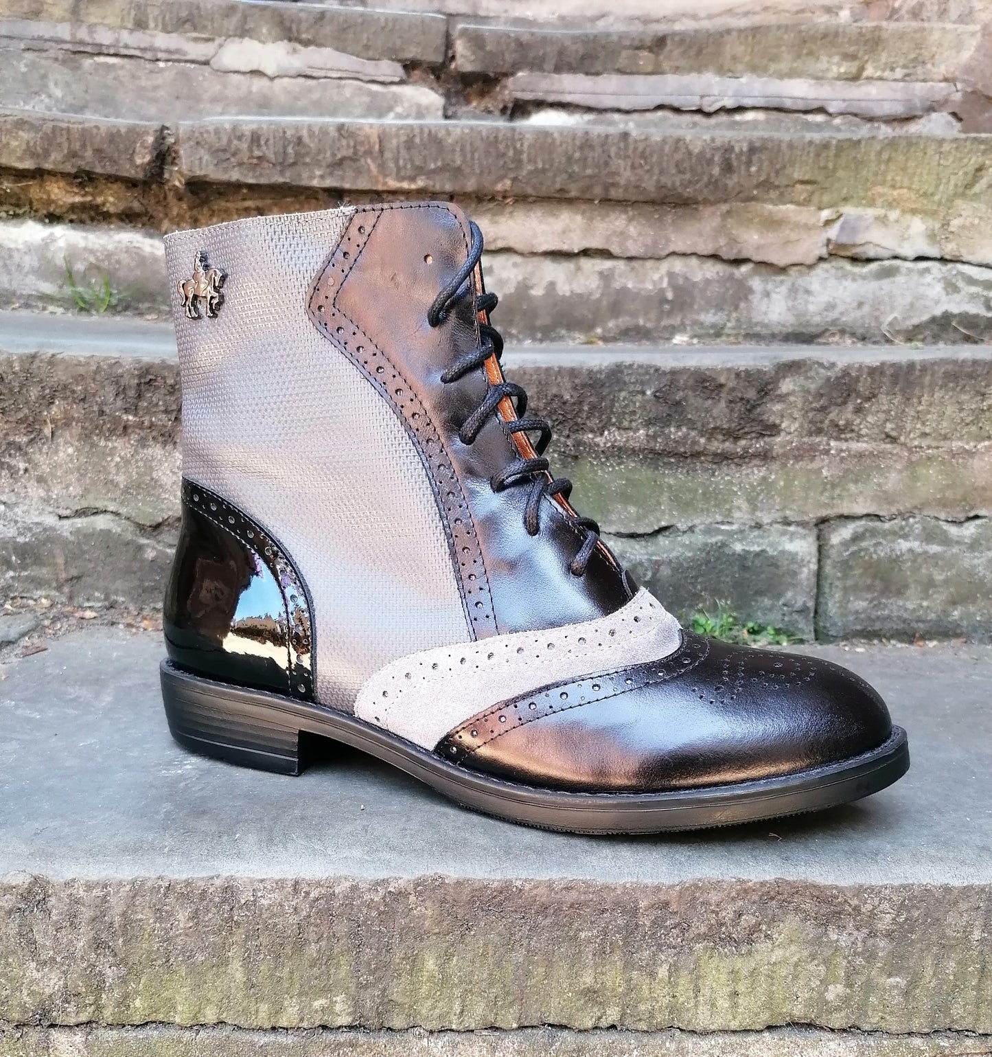 Embassy London Brick Lane Black and Grey Ankle Boot. Only sizes 5 and 8 left.