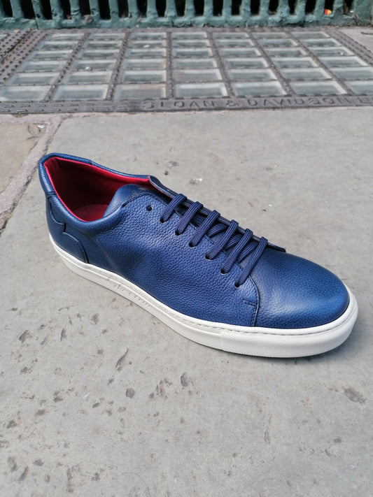 Jeffery West Apollo K843 Madras Dark Blue Sneaker